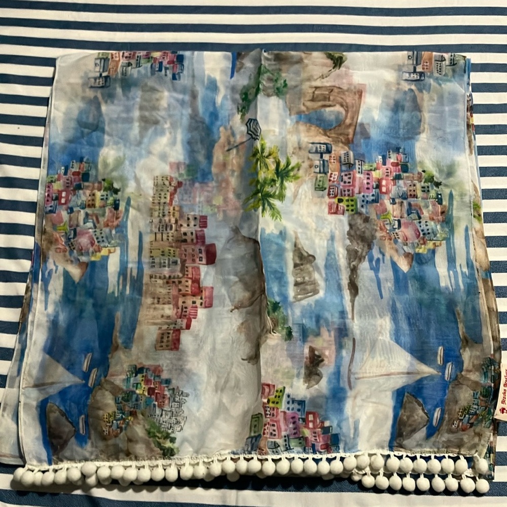 Brooks Brothers Multicolor Scenic Scarf